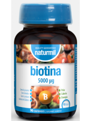 Biotina 5000mcg - 90 Comprimidos - Naturmil